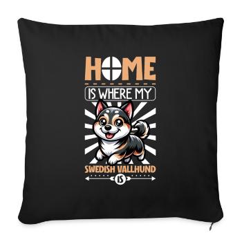 Accueil - Västgötaspets - Housse de coussin décorative 45 x 45 cm - noir - Devant