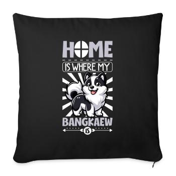 Home - Thai Bangkaew Dog - Sofa pillowcase 17,3'' x 17,3'' (45 x 45 cm) - black - Front