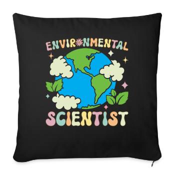 Scientifique de l’environnement Scientifique de l’environnement - Housse de coussin décorative 45 x 45 cm - noir - Devant