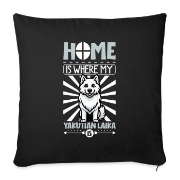 Accueil - Yakutskaya Laika - Housse de coussin décorative 45 x 45 cm - noir - Devant