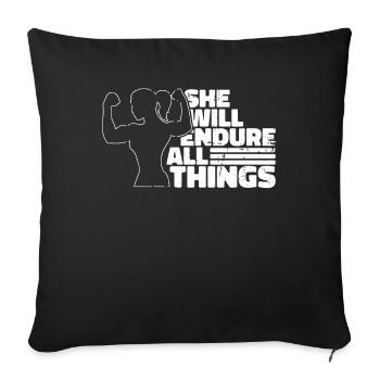 Weightlifting Weightlifter Sweat - Sofa pillowcase 17,3'' x 17,3'' (45 x 45 cm) - black - Front