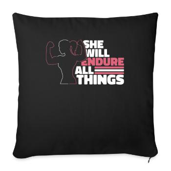 Weightlifting Weightlifter Sweat - Sofa pillowcase 17,3'' x 17,3'' (45 x 45 cm) - black - Front