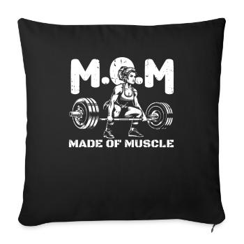 Weightlifting Weightlifting Mom - Sofa pillowcase 17,3'' x 17,3'' (45 x 45 cm) - black - Front