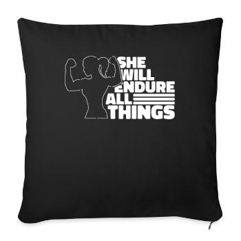Weightlifting Weightlifter Sweat - Sofa pillowcase 17,3'' x 17,3'' (45 x 45 cm) - black - Front