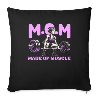 Weightlifting Weightlifting Mom - Sofa pillowcase 17,3'' x 17,3'' (45 x 45 cm) - black - Front