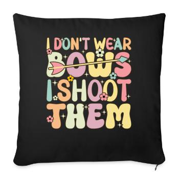 Groovy Archery Girl Archer I don't wear any - Sofa pillowcase 17,3'' x 17,3'' (45 x 45 cm) - black - Front