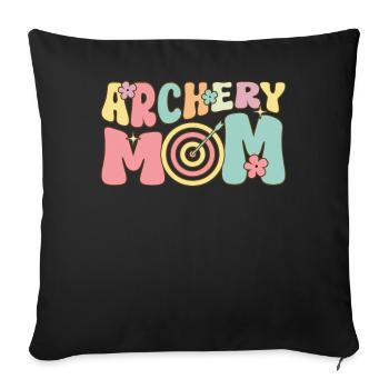 Archery Mom Groovy Archer - Sofa pillowcase 17,3'' x 17,3'' (45 x 45 cm) - black - Front