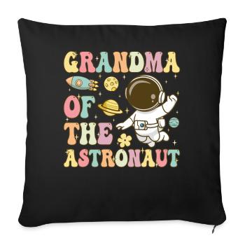 Oma des Astronauten Groovy Space Planets - Sofakissenbezug 45 x 45 cm - Schwarz - Vorne