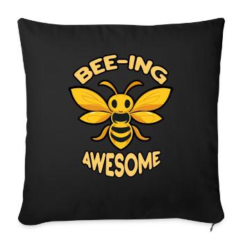 Bienenliebhaber Bienenzüchter Naturfreunde Imker - Sofakissenbezug 45 x 45 cm - Schwarz - Vorne