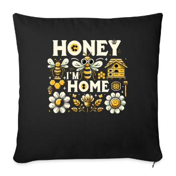 Amoureux des abeilles Apiculteurs Amis de la nature Apiculteurs - Housse de coussin décorative 45 x 45 cm - noir - Devant