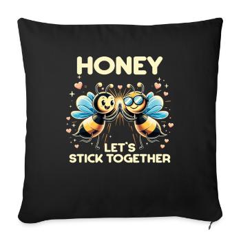 Amoureux des abeilles Apiculteurs Amis de la nature Apiculteurs - Housse de coussin décorative 45 x 45 cm - noir - Devant