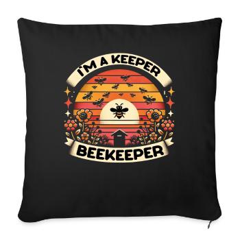 Amoureux des abeilles Apiculteurs Amis de la nature Apiculteurs - Housse de coussin décorative 45 x 45 cm - noir - Devant