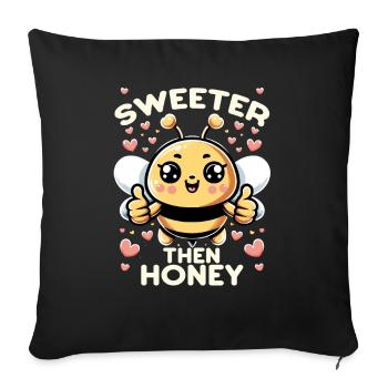 Amoureux des abeilles Apiculteurs Amis de la nature Apiculteurs - Housse de coussin décorative 45 x 45 cm - noir - Devant