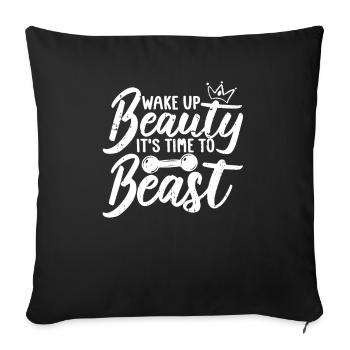 Haltérophilie Haltérophile - Housse de coussin décorative 45 x 45 cm - noir - Devant