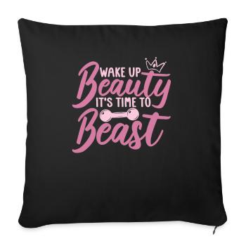 Haltérophilie Haltérophile - Housse de coussin décorative 45 x 45 cm - noir - Devant