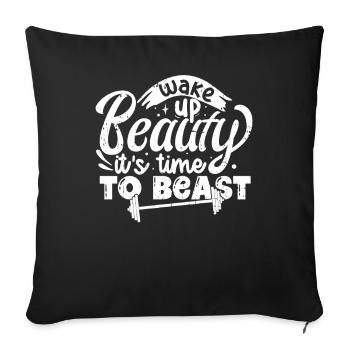 Haltérophilie Haltérophile - Housse de coussin décorative 45 x 45 cm - noir - Devant