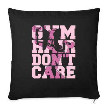 Weightlifting Weightlifting Hair - Sofa pillowcase 17,3'' x 17,3'' (45 x 45 cm) - black - Front