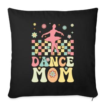 Danse Maman Groovy Ballerine Maman Danseuse De Ballet - Housse de coussin décorative 45 x 45 cm - noir - Devant