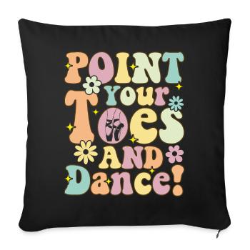 Groovy Ballet Dance Dancer Ballerina Show Her - Sofa pillowcase 17,3'' x 17,3'' (45 x 45 cm) - black - Front
