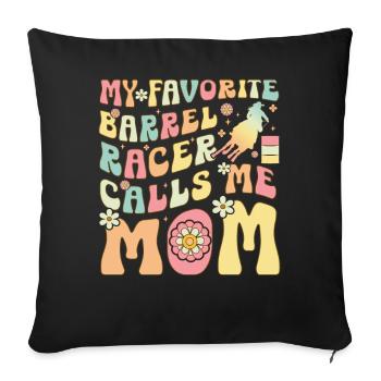 Favori Barrel Racer Calls Me Mama Groovy Ba - Housse de coussin décorative 45 x 45 cm - noir - Devant