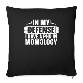 Maman Maman Drôle Drôle Maman Pour Ma Défense - Housse de coussin décorative 45 x 45 cm - noir - Devant