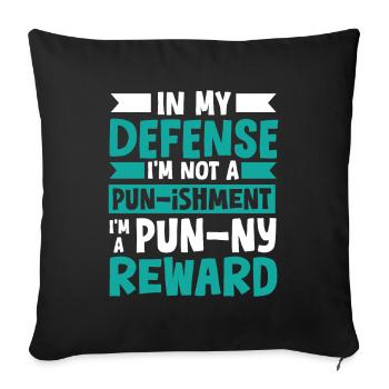 Black Humor Funny Funny Pun - Sofa pillowcase 17,3'' x 17,3'' (45 x 45 cm) - black - Front