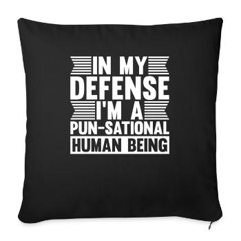 Black Humor Funny Funny Pun - Sofa pillowcase 17,3'' x 17,3'' (45 x 45 cm) - black - Front