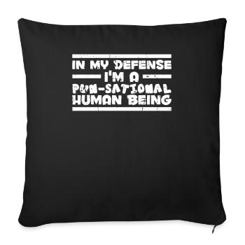 Black Humor Funny Funny Pun - Sofa pillowcase 17,3'' x 17,3'' (45 x 45 cm) - black - Front