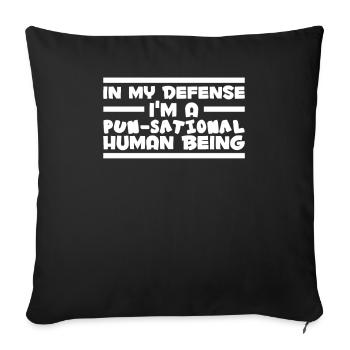 Black Humor Funny Funny Pun - Sofa pillowcase 17,3'' x 17,3'' (45 x 45 cm) - black - Front