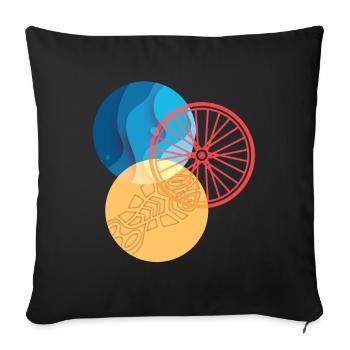 Triathlon Design Athletes Athletes - Sofa pillowcase 17,3'' x 17,3'' (45 x 45 cm) - black - Front