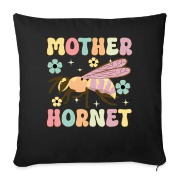 Mutter Hornisse Groovy Imker Mutter Bienenzucht Bi - Sofakissenbezug 45 x 45 cm - Schwarz - Vorne