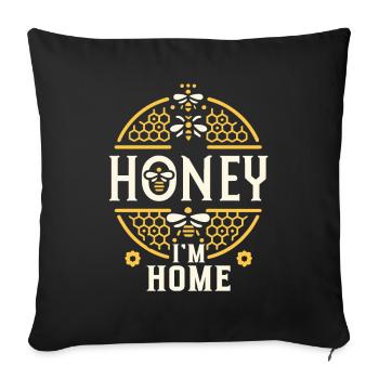 Amoureux des abeilles Apiculteurs Amis de la nature Apiculteurs - Housse de coussin décorative 45 x 45 cm - noir - Devant