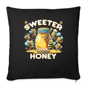 Amoureux des abeilles Apiculteurs Amis de la nature Apiculteurs - Housse de coussin décorative 45 x 45 cm - noir - Devant