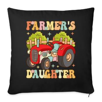 Farmer's Daughter Groovy Farming Rancher - Sofa pillowcase 17,3'' x 17,3'' (45 x 45 cm) - black - Front