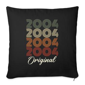2004 Cadeau D'anniversaire Vintage Original 2004 - Housse de coussin décorative 45 x 45 cm - noir - Devant
