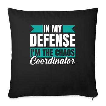 Dad Dad Funny Dad In My Defense - Sofa pillowcase 17,3'' x 17,3'' (45 x 45 cm) - black - Front