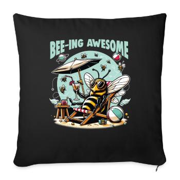 Bee Lovers Beekeepers Naturefriends Beekeepers - Sofa pillowcase 17,3'' x 17,3'' (45 x 45 cm) - black - Front