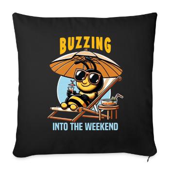 Amoureux des abeilles Apiculteurs Amis de la nature Apiculteurs - Housse de coussin décorative 45 x 45 cm - noir - Devant