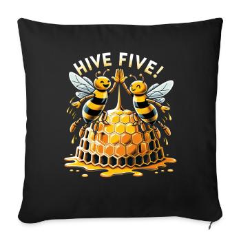 Amoureux des abeilles Apiculteurs Amis de la nature Apiculteurs - Housse de coussin décorative 45 x 45 cm - noir - Devant