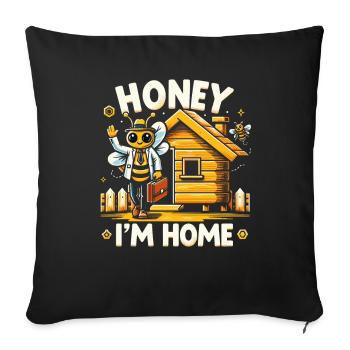 Amoureux des abeilles Apiculteurs Amis de la nature Apiculteurs - Housse de coussin décorative 45 x 45 cm - noir - Devant