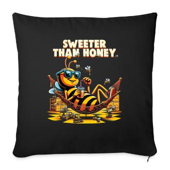 Amoureux des abeilles Apiculteurs Amis de la nature Apiculteurs - Housse de coussin décorative 45 x 45 cm - noir - Devant