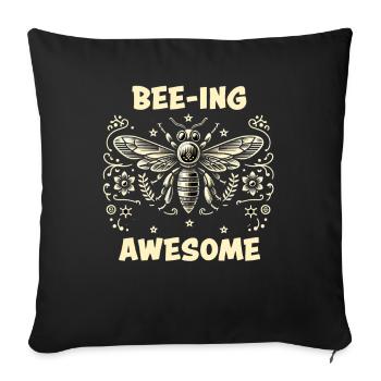 Bee Lovers Beekeepers Naturefriends Beekeepers - Sofa pillowcase 17,3'' x 17,3'' (45 x 45 cm) - black - Front