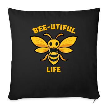 Bee Lovers Beekeepers Naturefriends Beekeepers - Sofa pillowcase 17,3'' x 17,3'' (45 x 45 cm) - black - Front