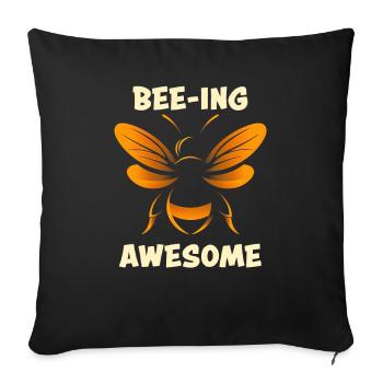 Bee Lovers Beekeepers Naturefriends Beekeepers - Sofa pillowcase 17,3'' x 17,3'' (45 x 45 cm) - black - Front