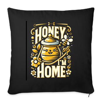 Amoureux des abeilles Apiculteurs Amis de la nature Apiculteurs - Housse de coussin décorative 45 x 45 cm - noir - Devant