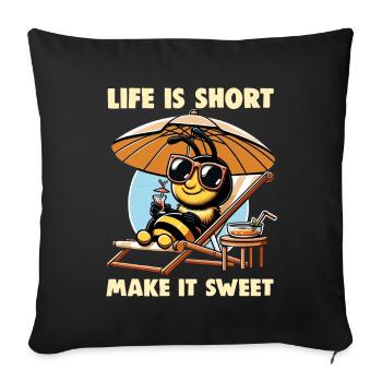 Amoureux des abeilles Apiculteurs Amis de la nature Apiculteurs - Housse de coussin décorative 45 x 45 cm - noir - Devant