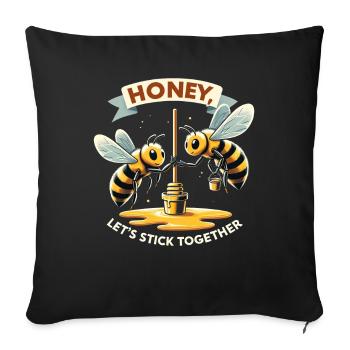 Amoureux des abeilles Apiculteurs Amis de la nature Apiculteurs - Housse de coussin décorative 45 x 45 cm - noir - Devant