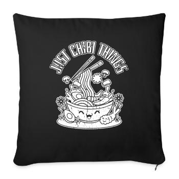 Anime Manga Chibi - Sofa pillowcase 17,3'' x 17,3'' (45 x 45 cm) - black - Front