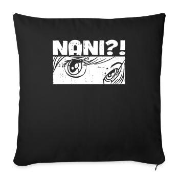 Anime Manga Nani Anime - Housse de coussin décorative 45 x 45 cm - noir - Devant