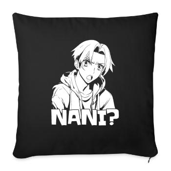 Anime Manga Nani Anime - Housse de coussin décorative 45 x 45 cm - noir - Devant